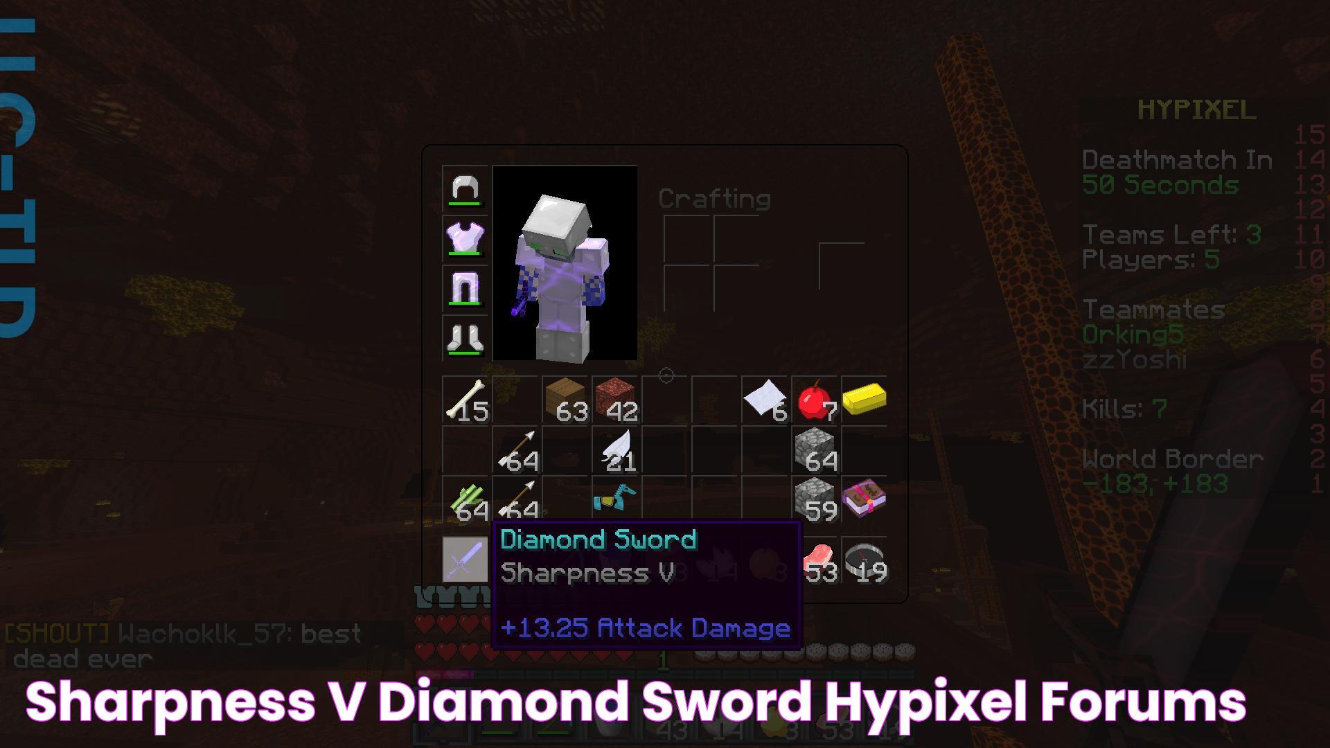 [Sharpness V] Diamond Sword Hypixel Forums