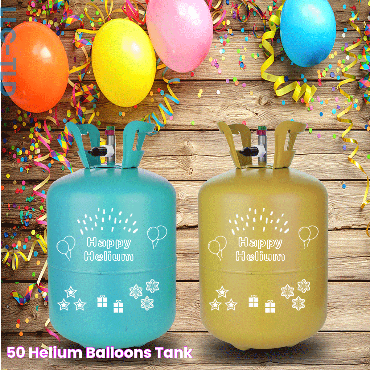 50 Helium Balloons Tank