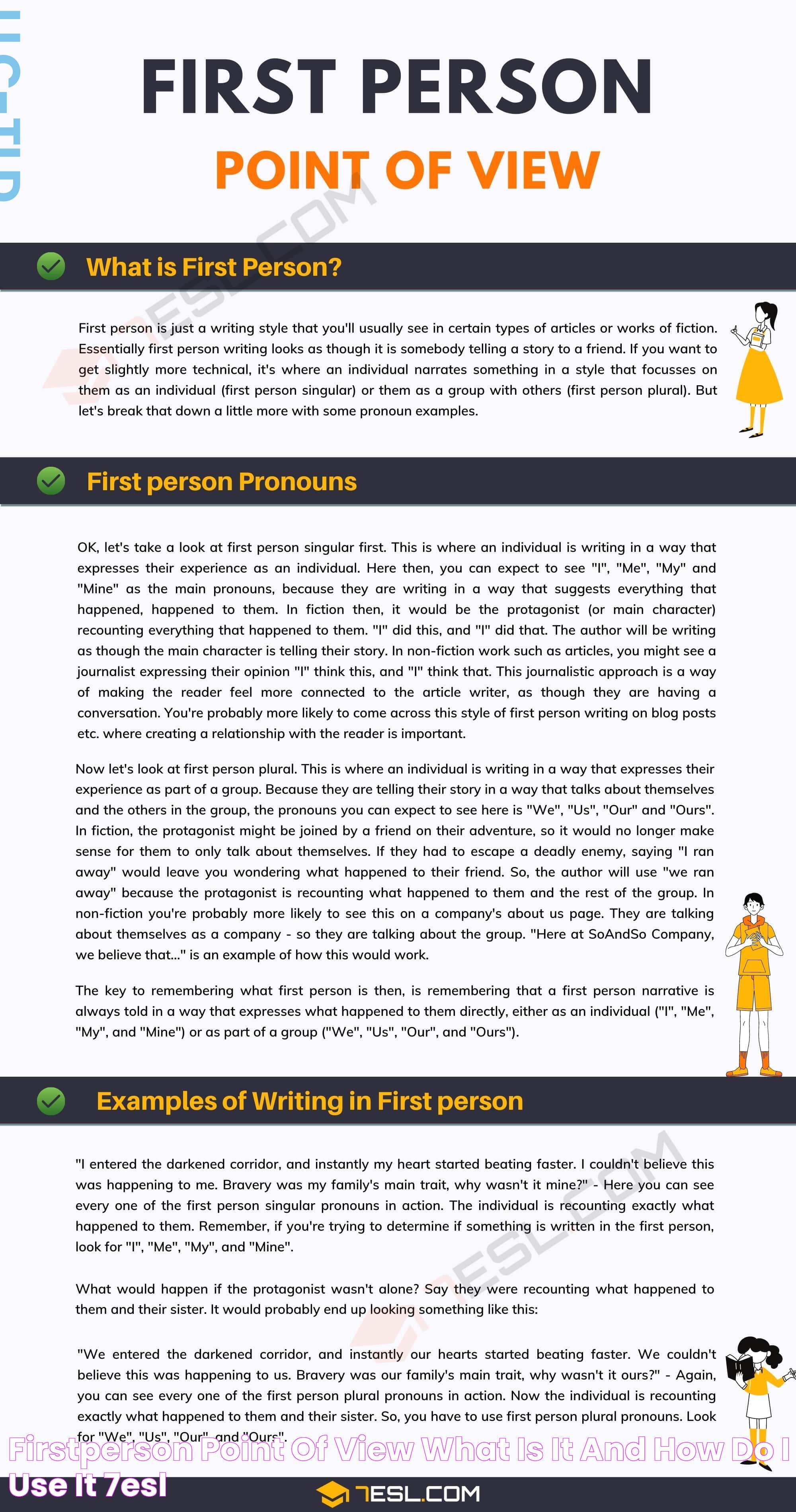 FirstPerson Point Of View What Is It And How Do I Use It? • 7ESL