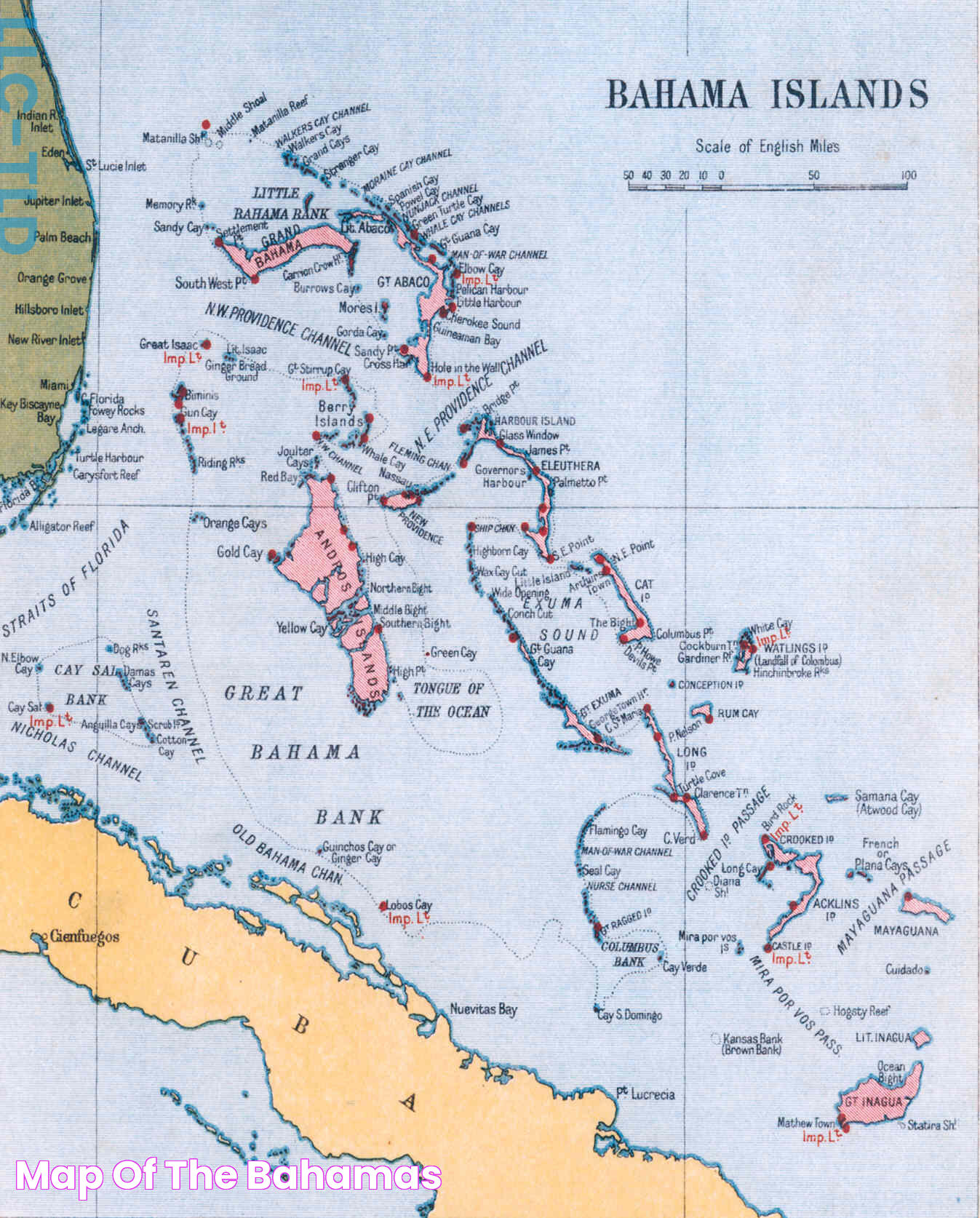 Map of the Bahamas