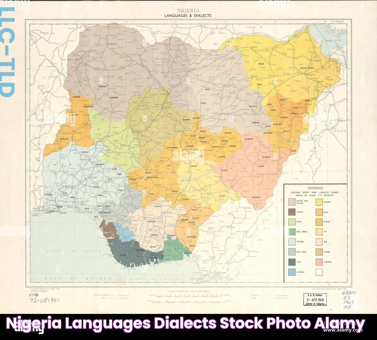 Nigeria, languages & dialects Stock Photo Alamy