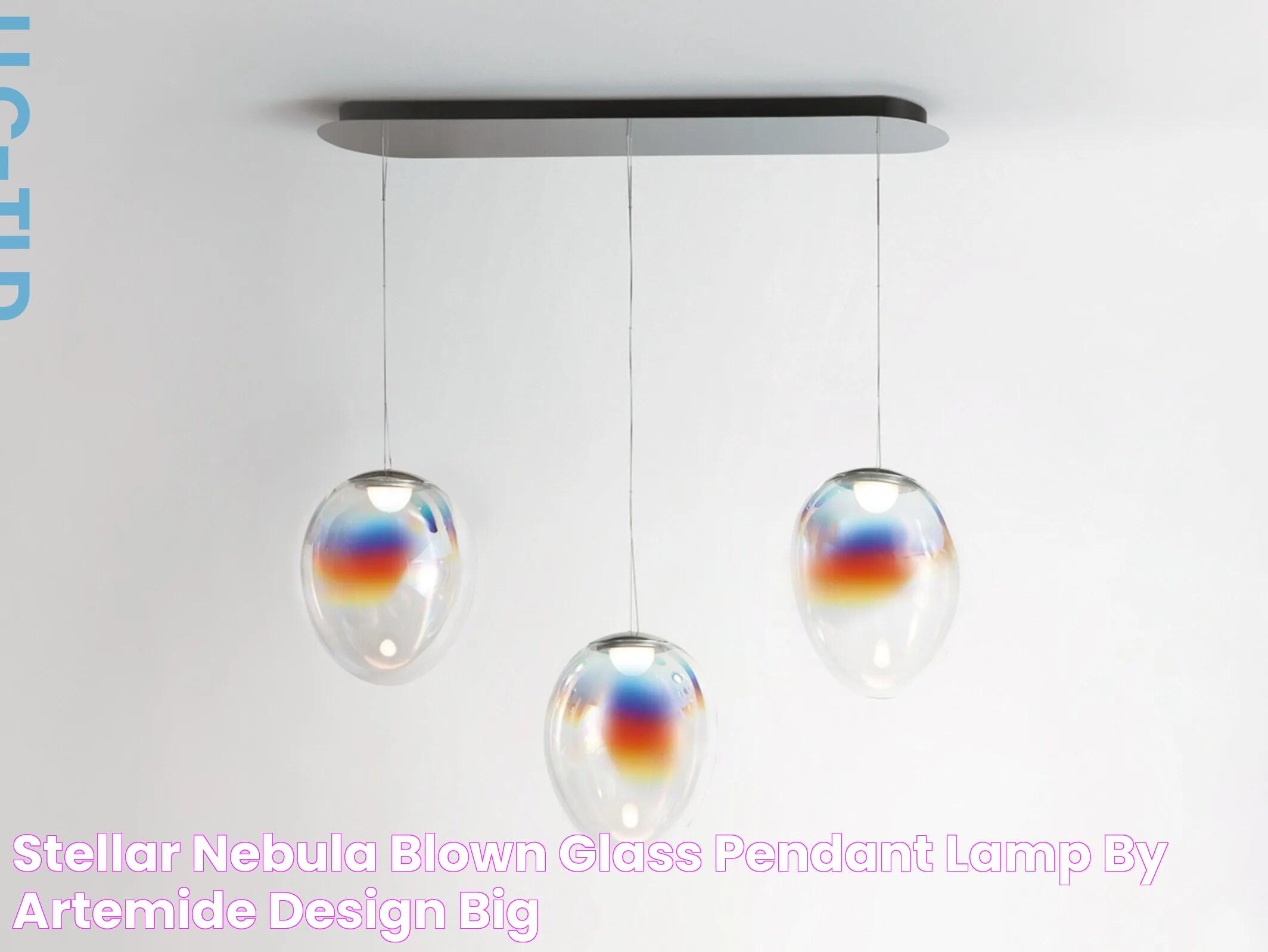 STELLAR NEBULA Blown glass pendant lamp By Artemide design BIG