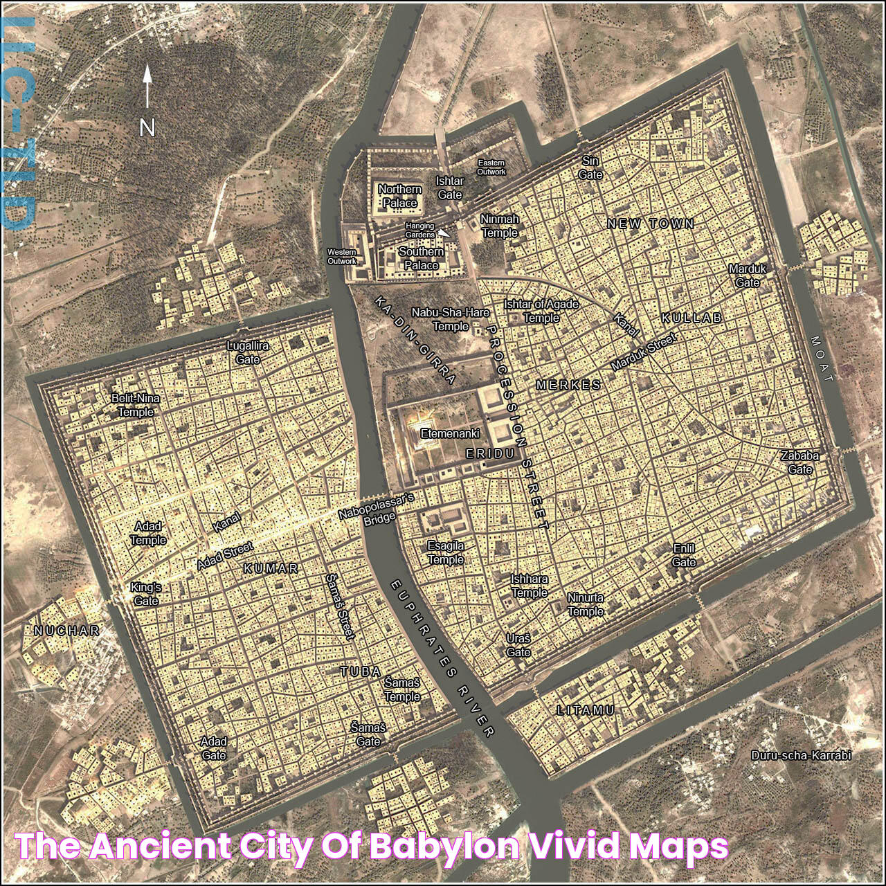 The ancient city of Babylon Vivid Maps