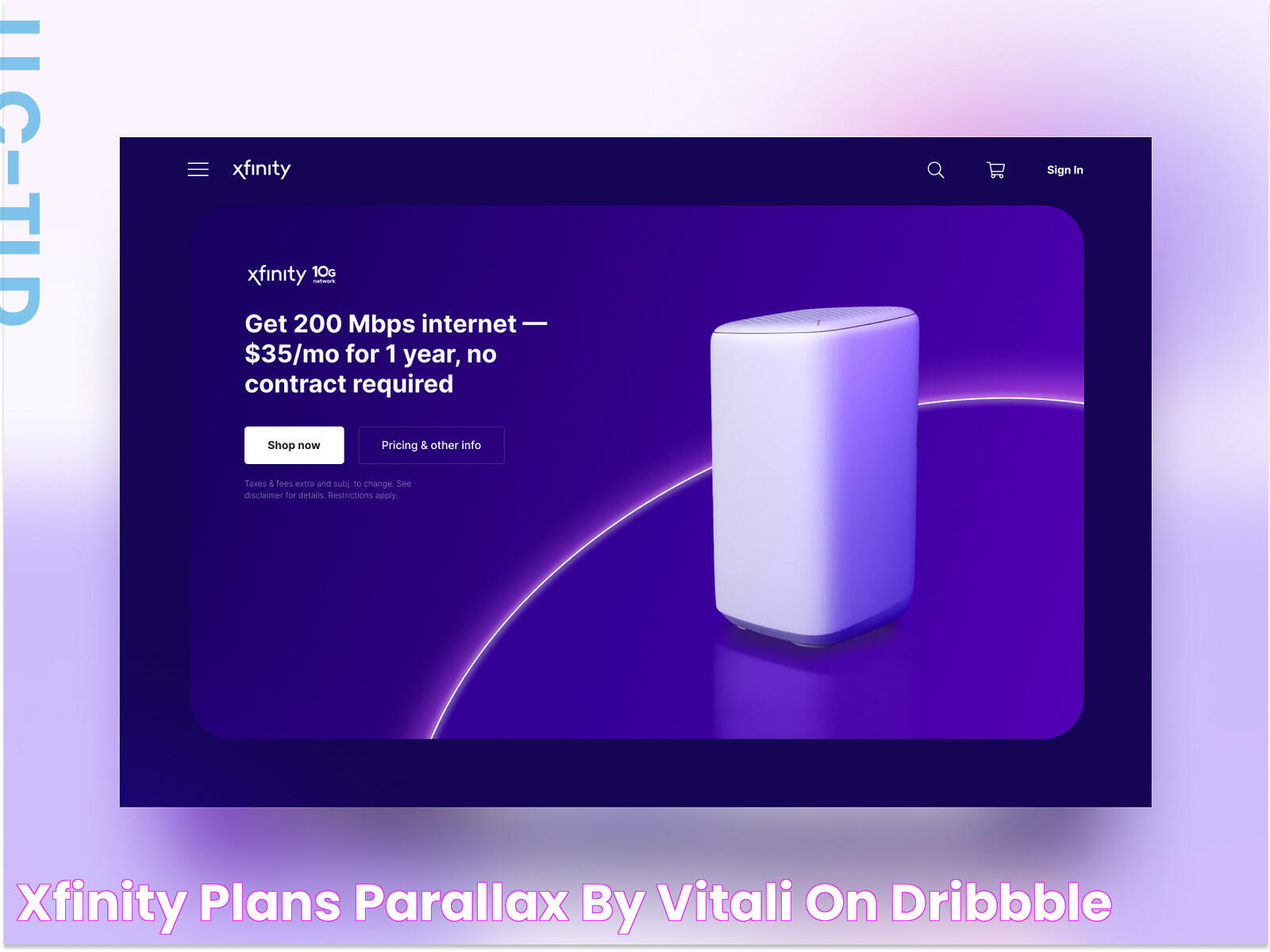 Xfinity plans (parallax) by Vitali on Dribbble