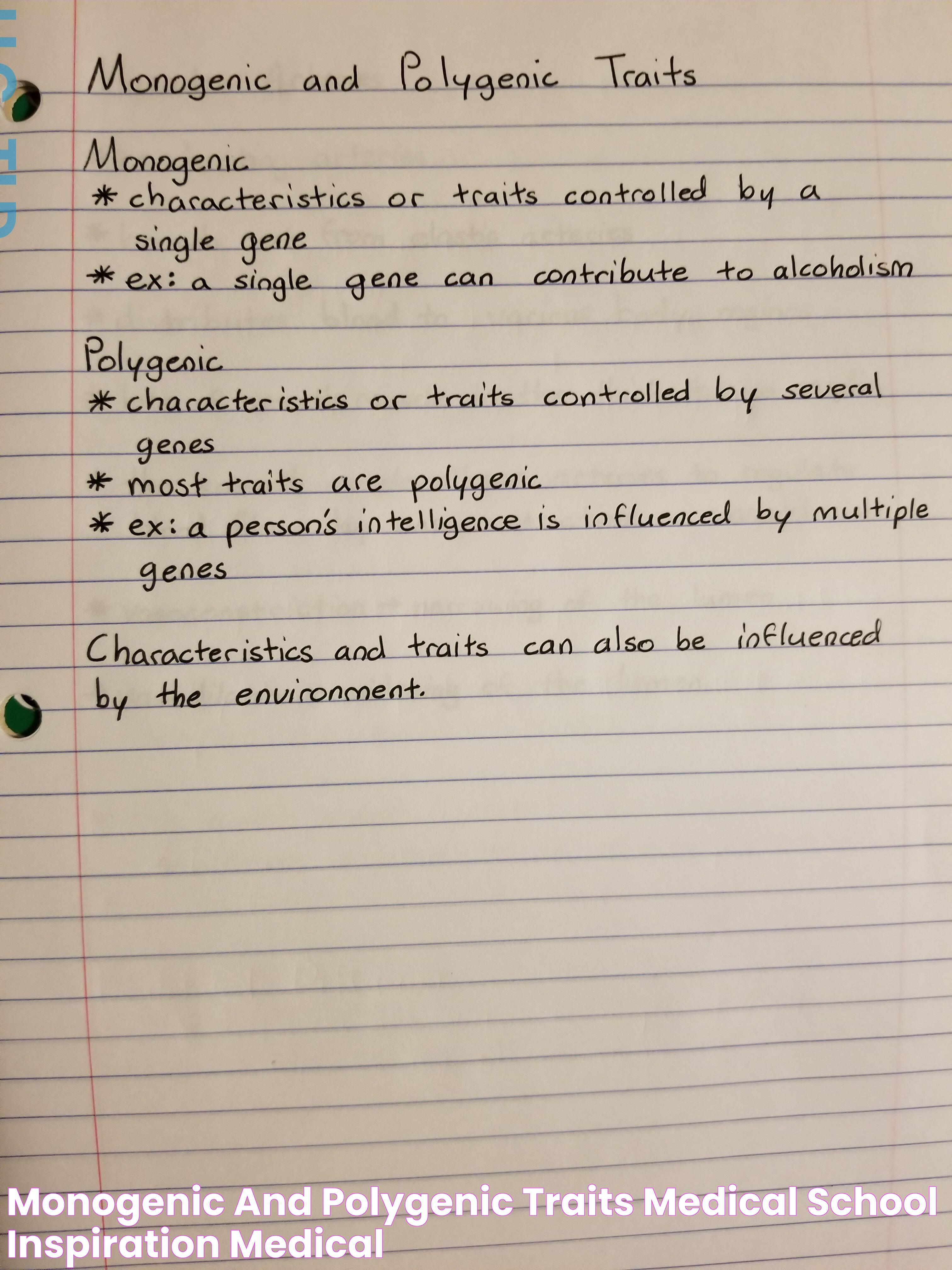 monogenic and polygenic traits Medical school inspiration, Medical