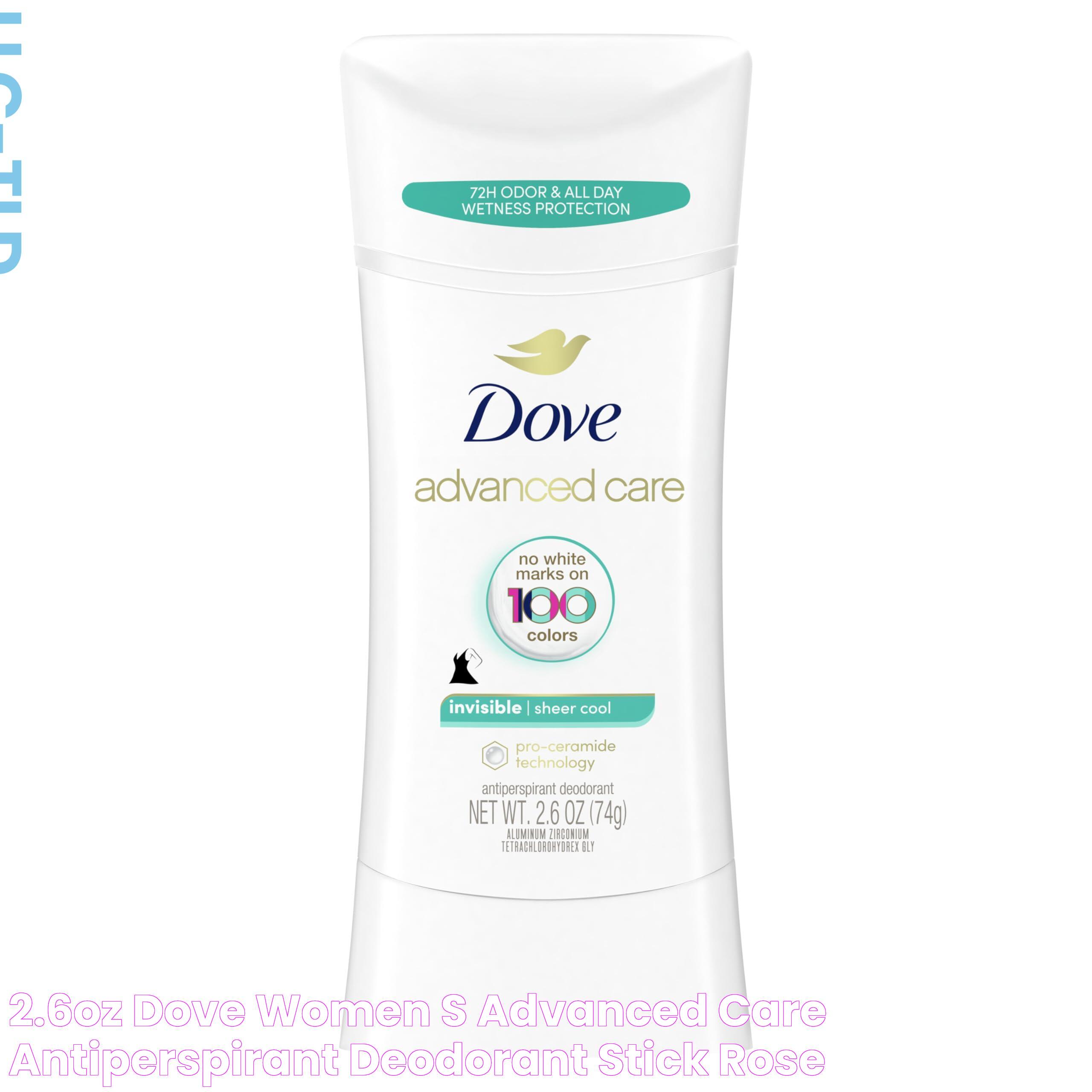 2.6Oz Dove Women's Advanced Care Antiperspirant Deodorant Stick (Rose