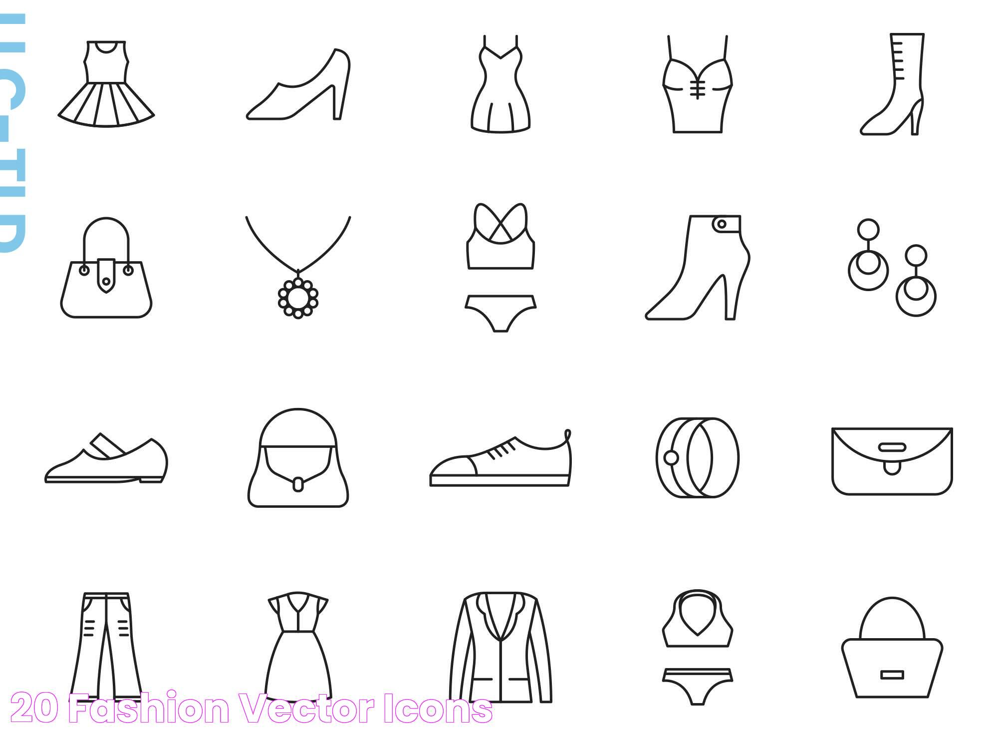 20 Fashion Vector Icons