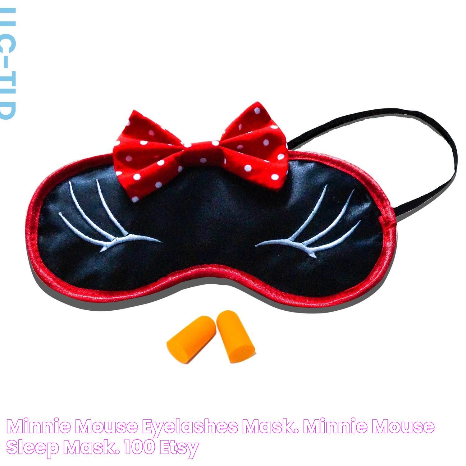 Minnie Mouse Eyelashes Mask. Minnie Mouse Sleep Mask. 100 Etsy