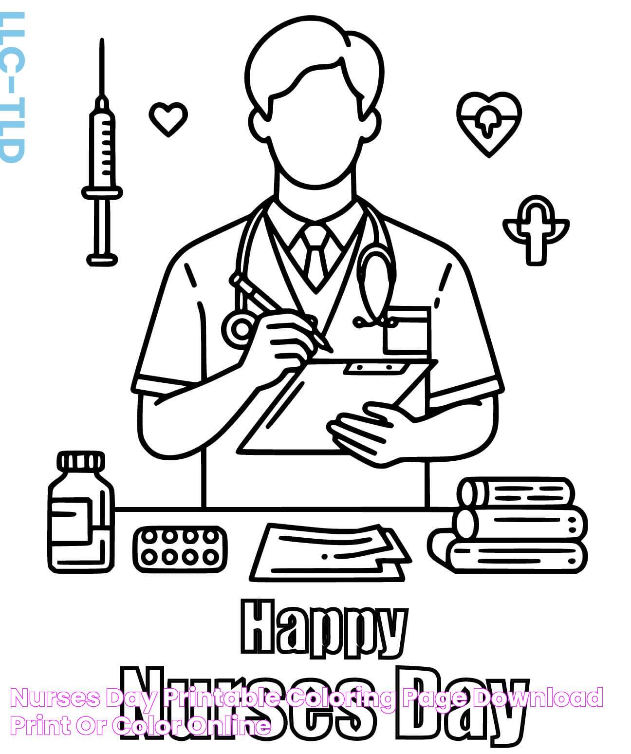 Nurses Day Printable coloring page Download, Print or Color Online