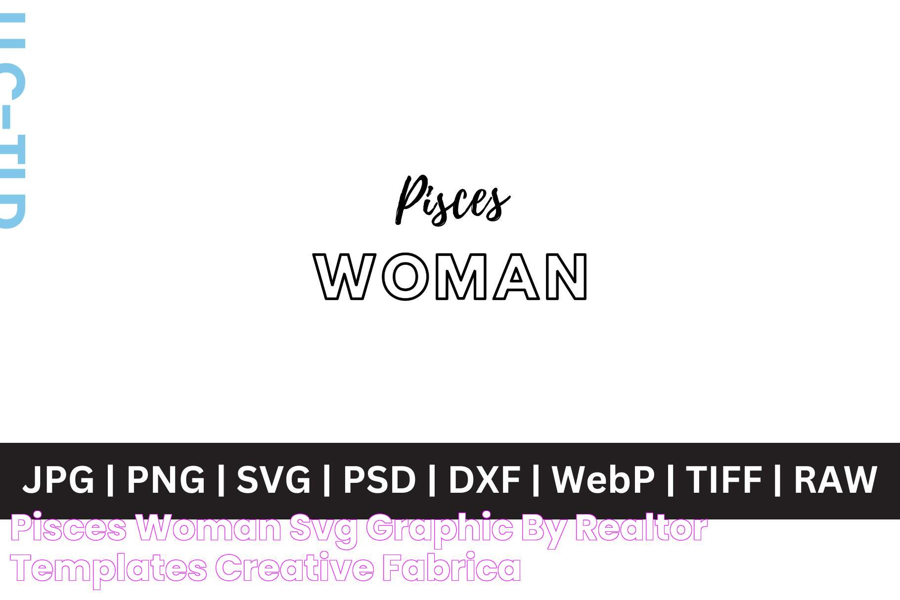 Pisces Woman SVG Graphic by Realtor Templates · Creative Fabrica