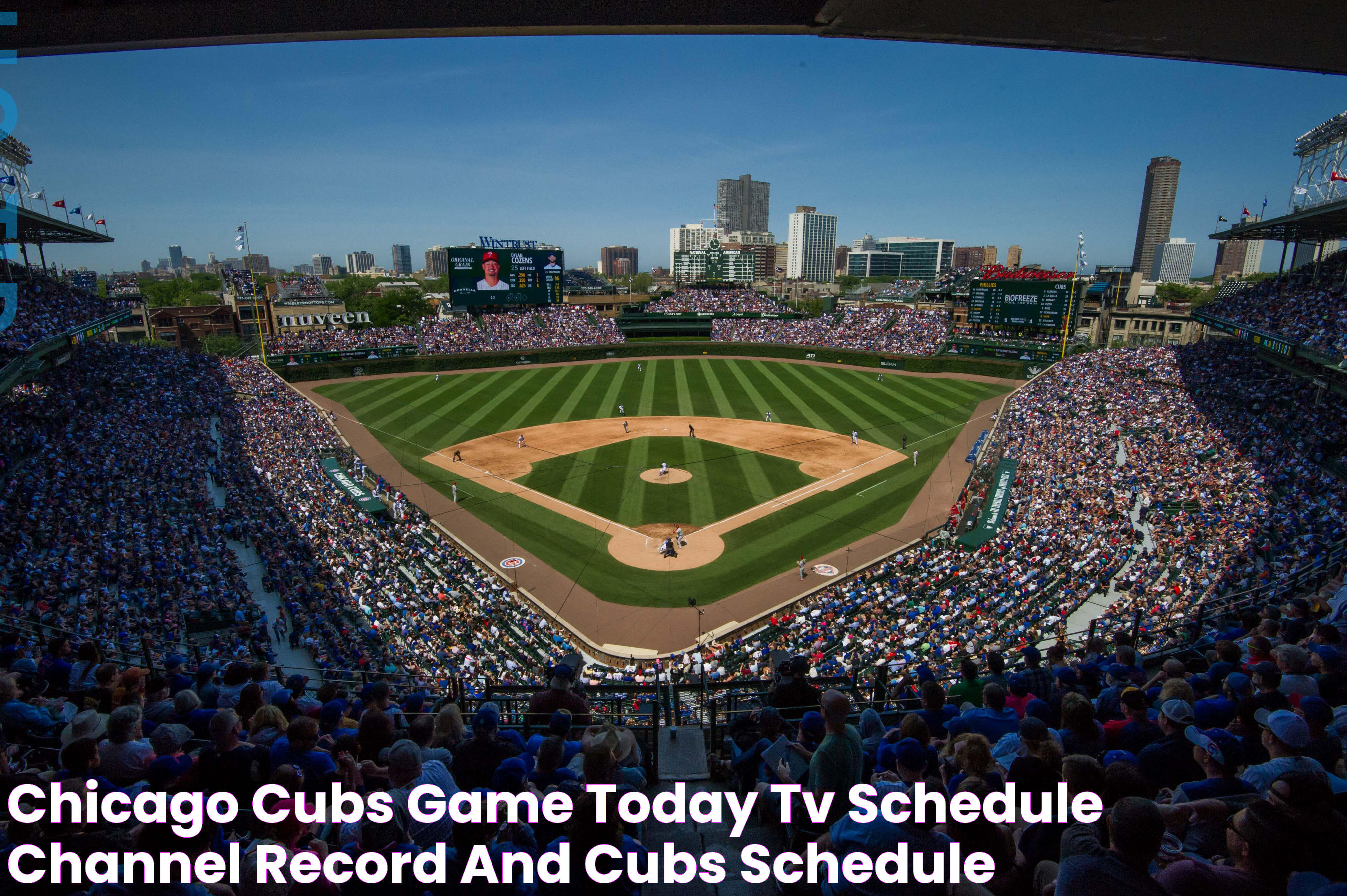 Chicago Cubs game today TV schedule, channel, record and Cubs schedule