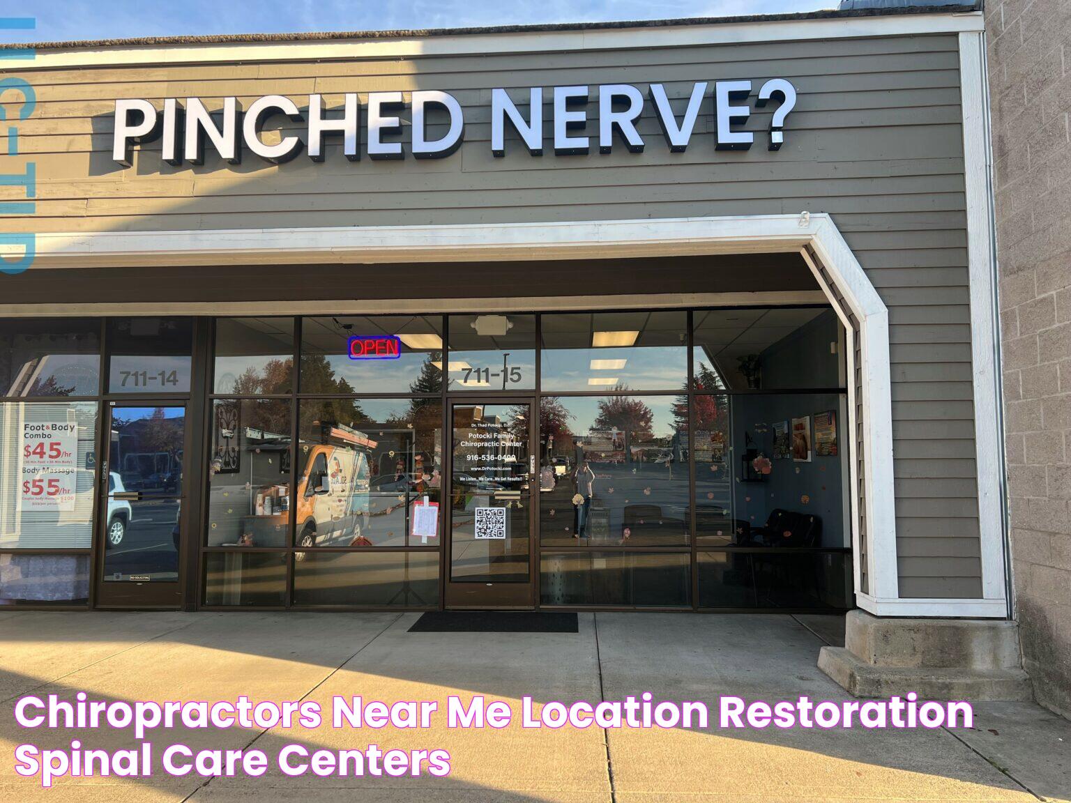 Chiropractors near me Location Restoration Spinal Care Centers