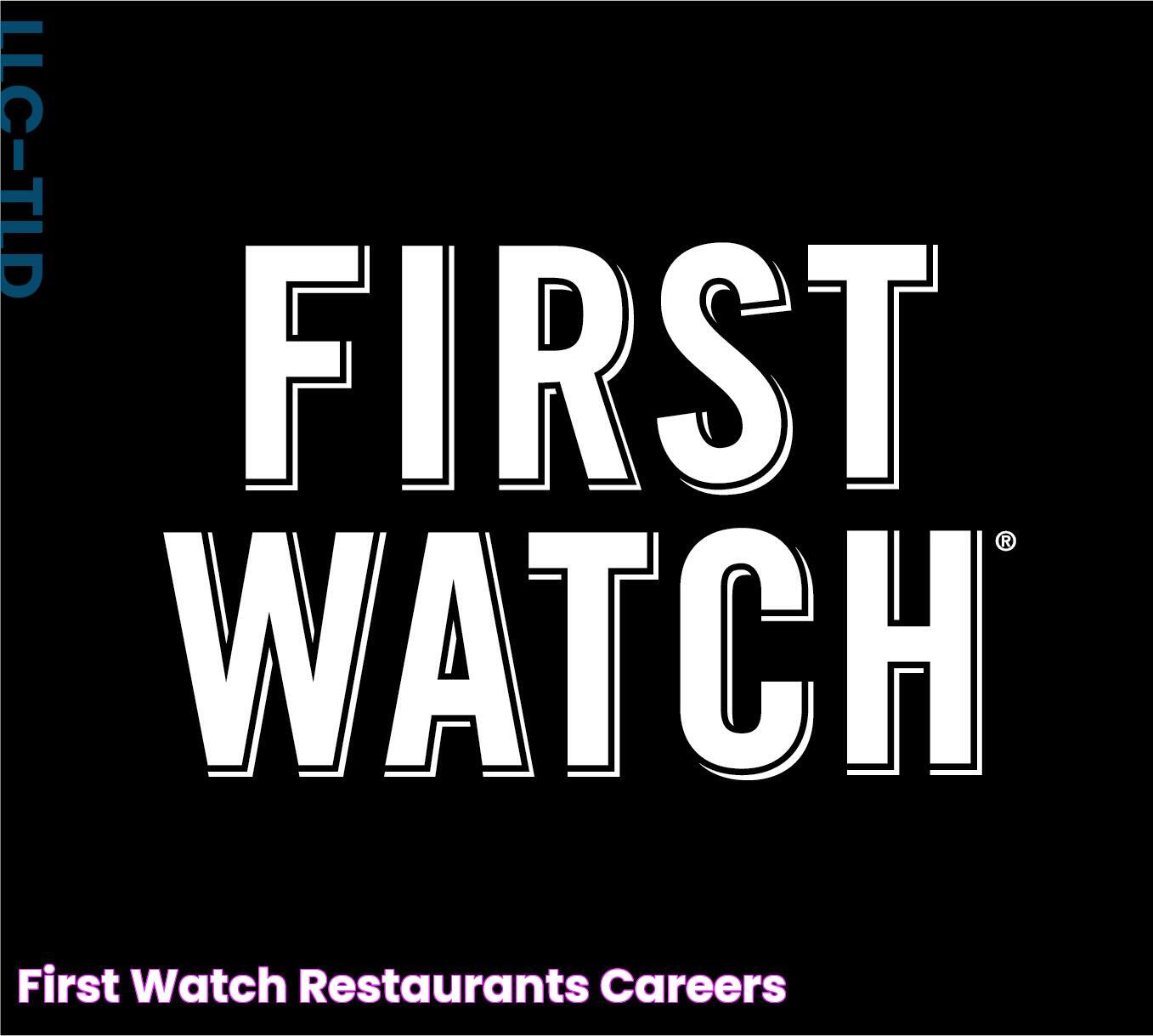 First Watch Restaurants Careers