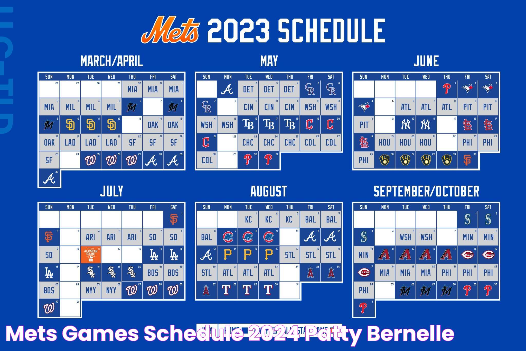 Mets Games Schedule 2024 Patty Bernelle