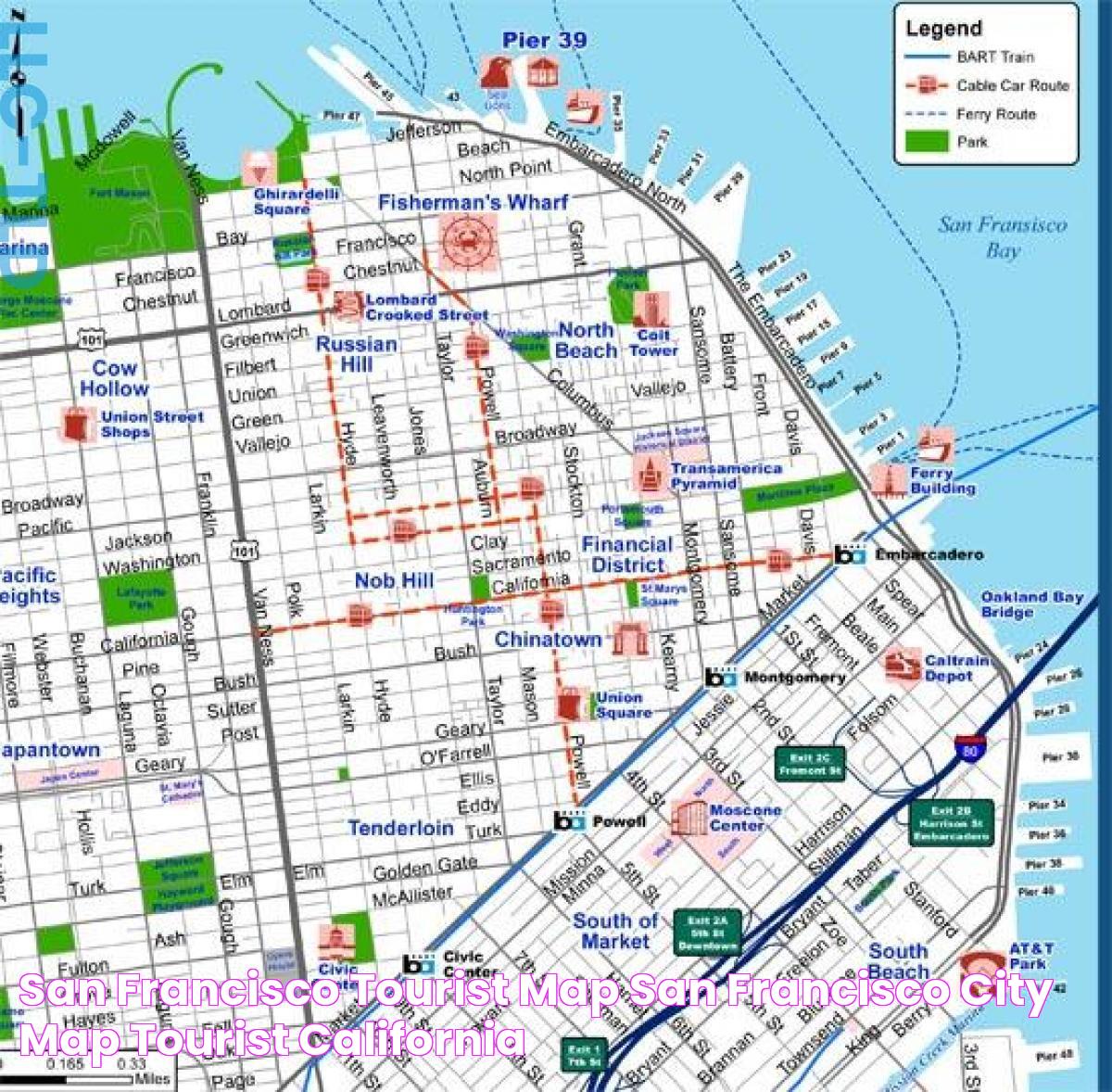 San Francisco tourist map San Francisco city map tourist (California