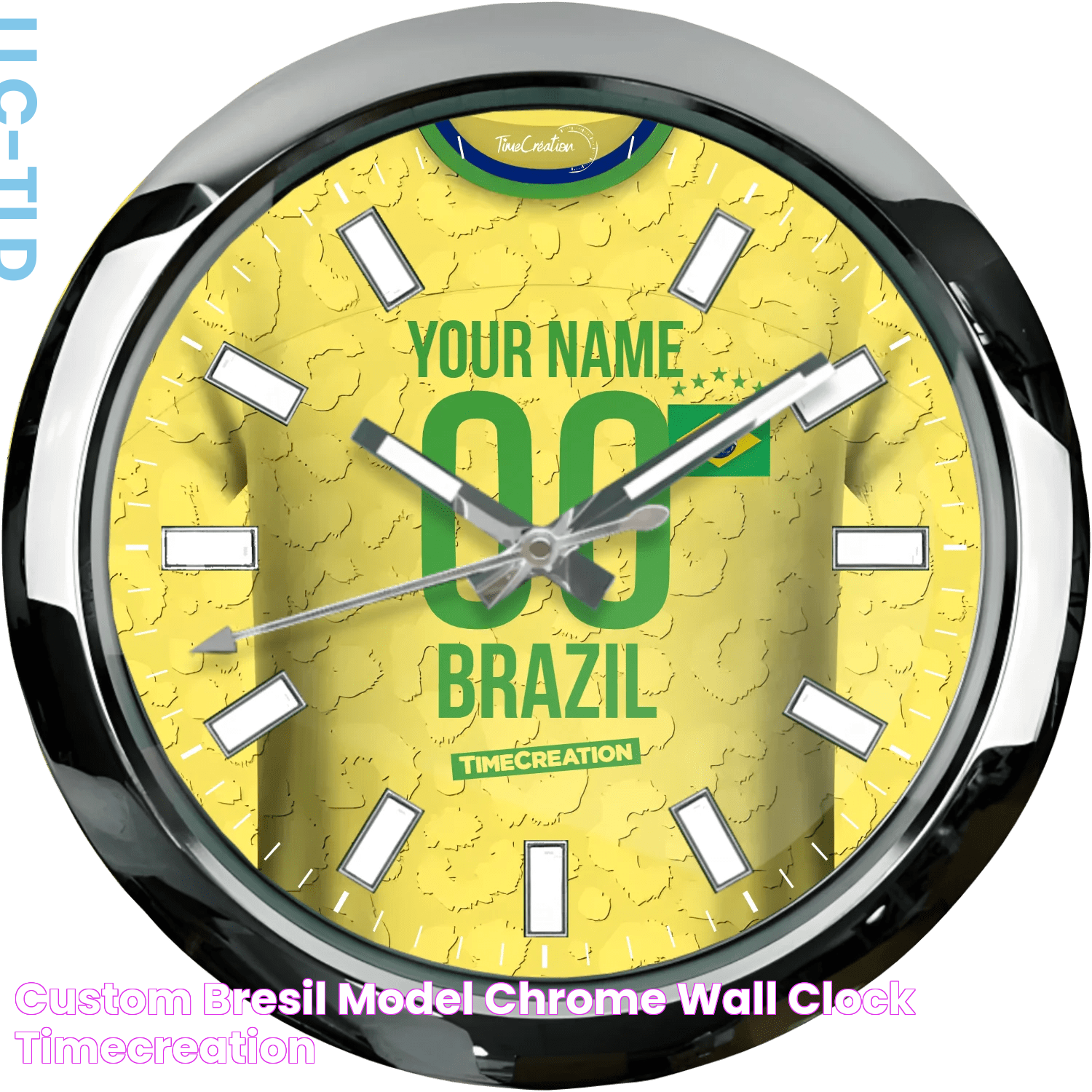 CUSTOM BRESIL MODEL CHROME Wall clock • TimeCreation