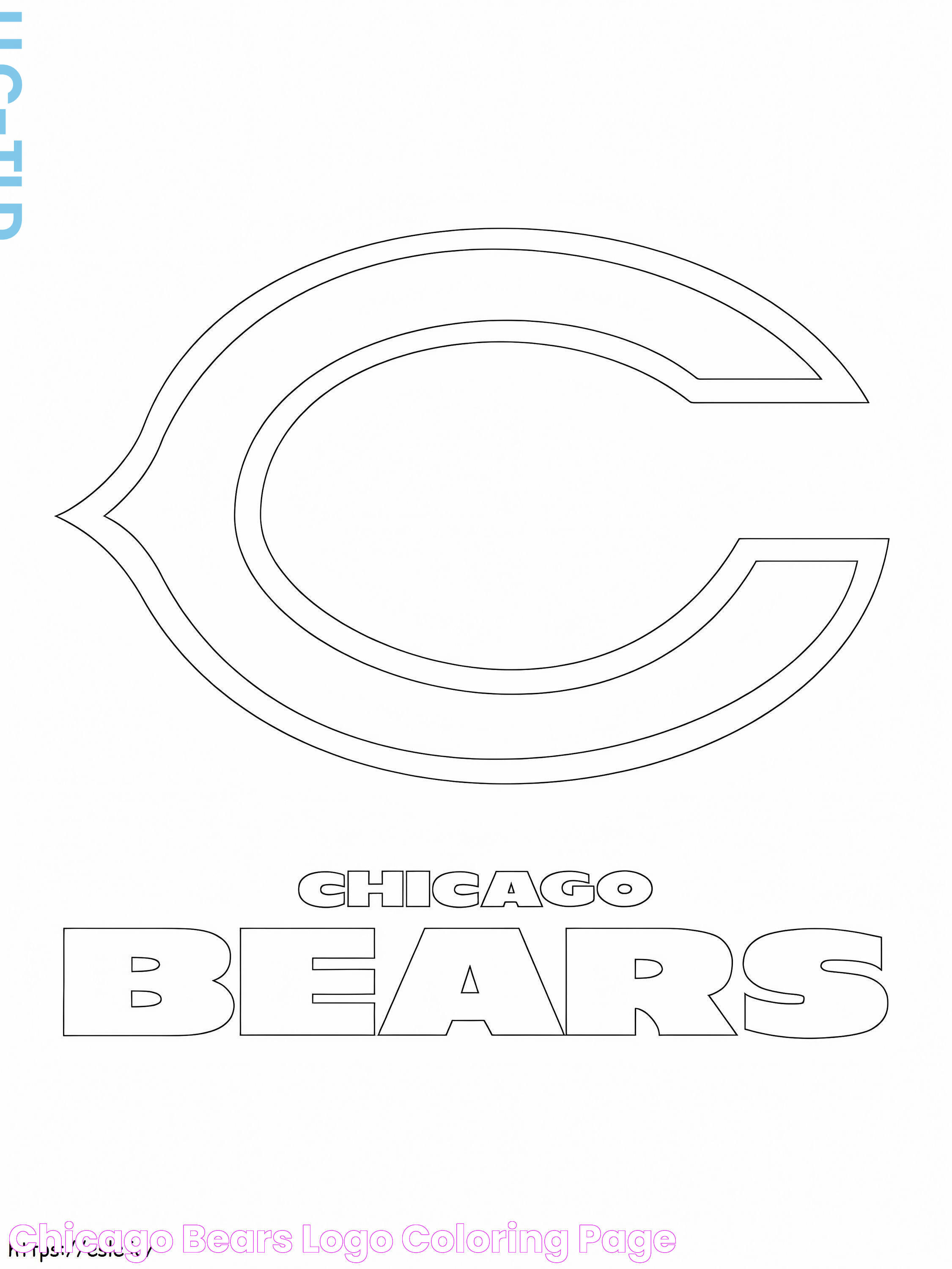 Chicago Bears Logo coloring page