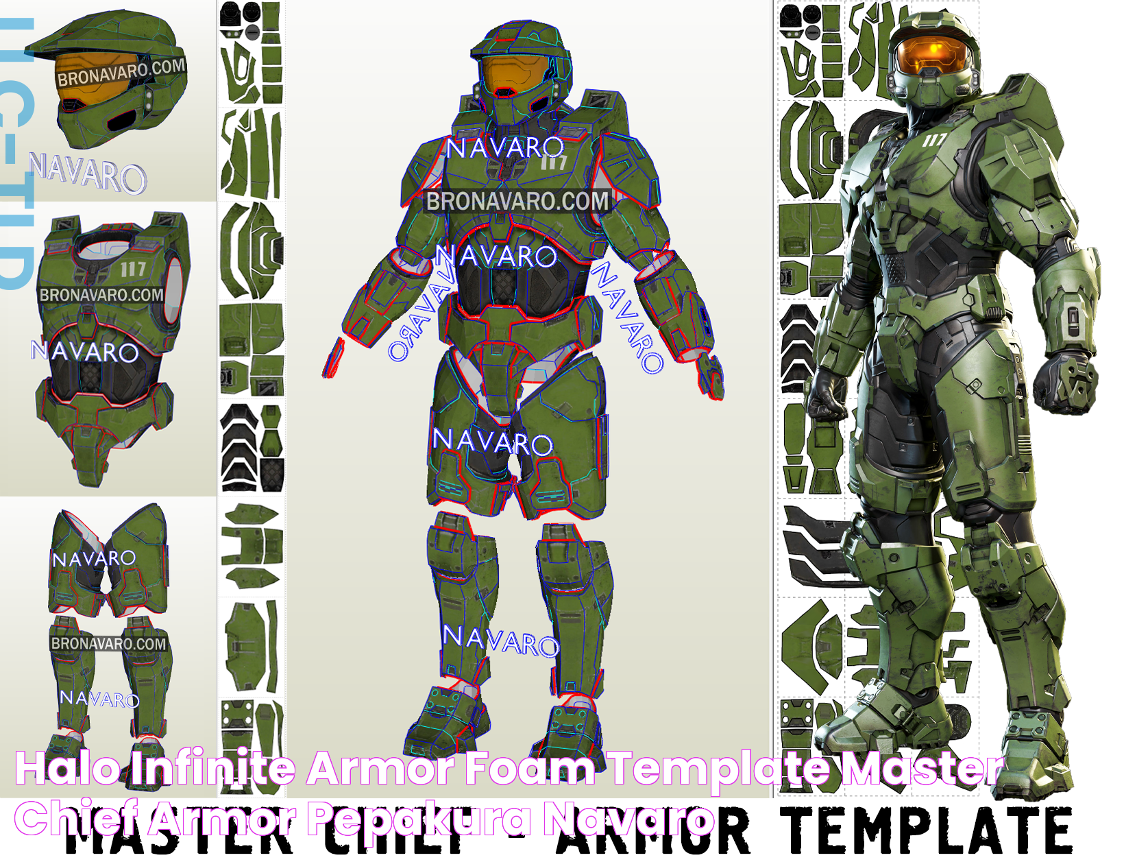 HALO INFINITE Armor (Foam Template) Master Chief Armor Pepakura NAVARO