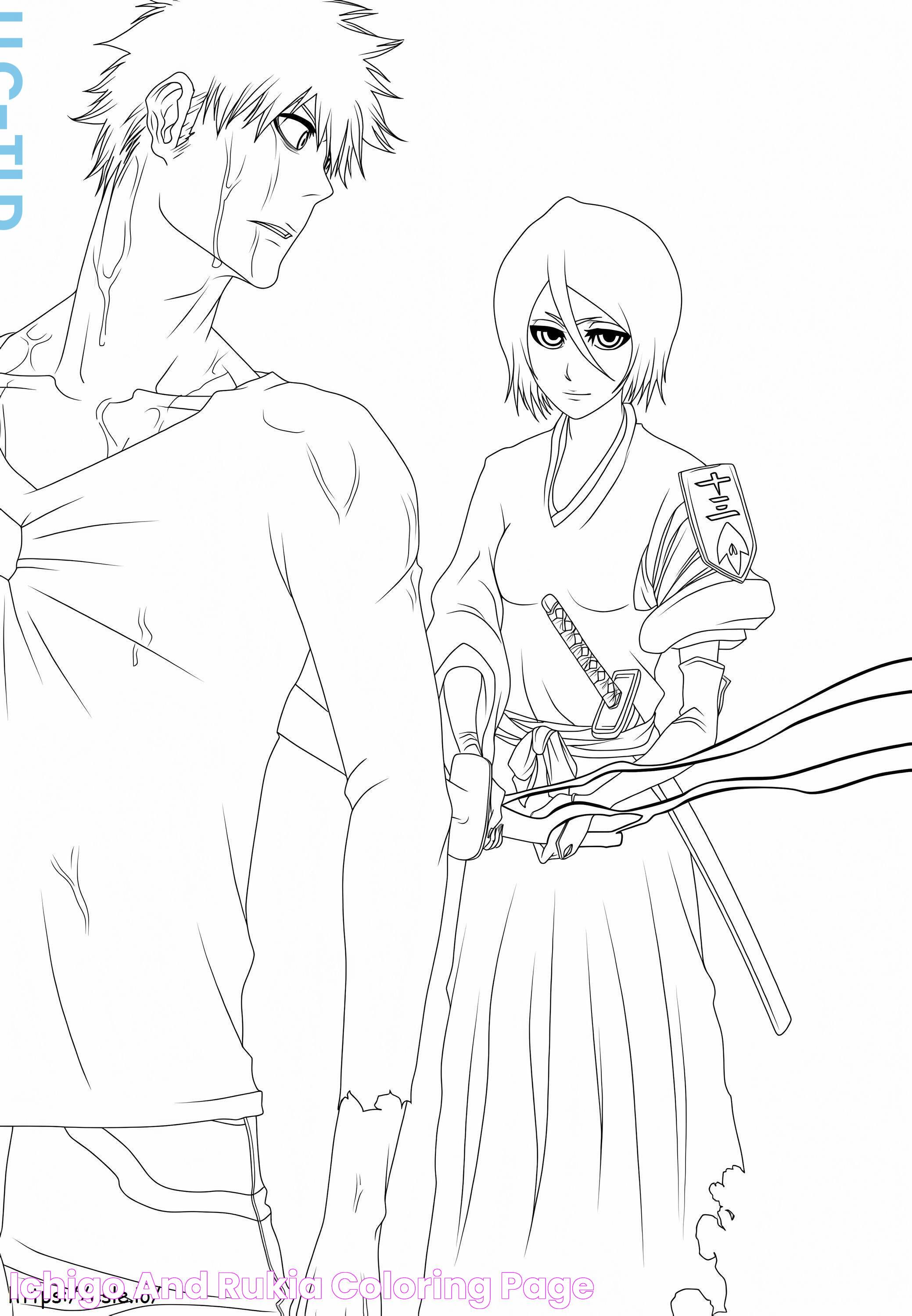 Ichigo And Rukia coloring page