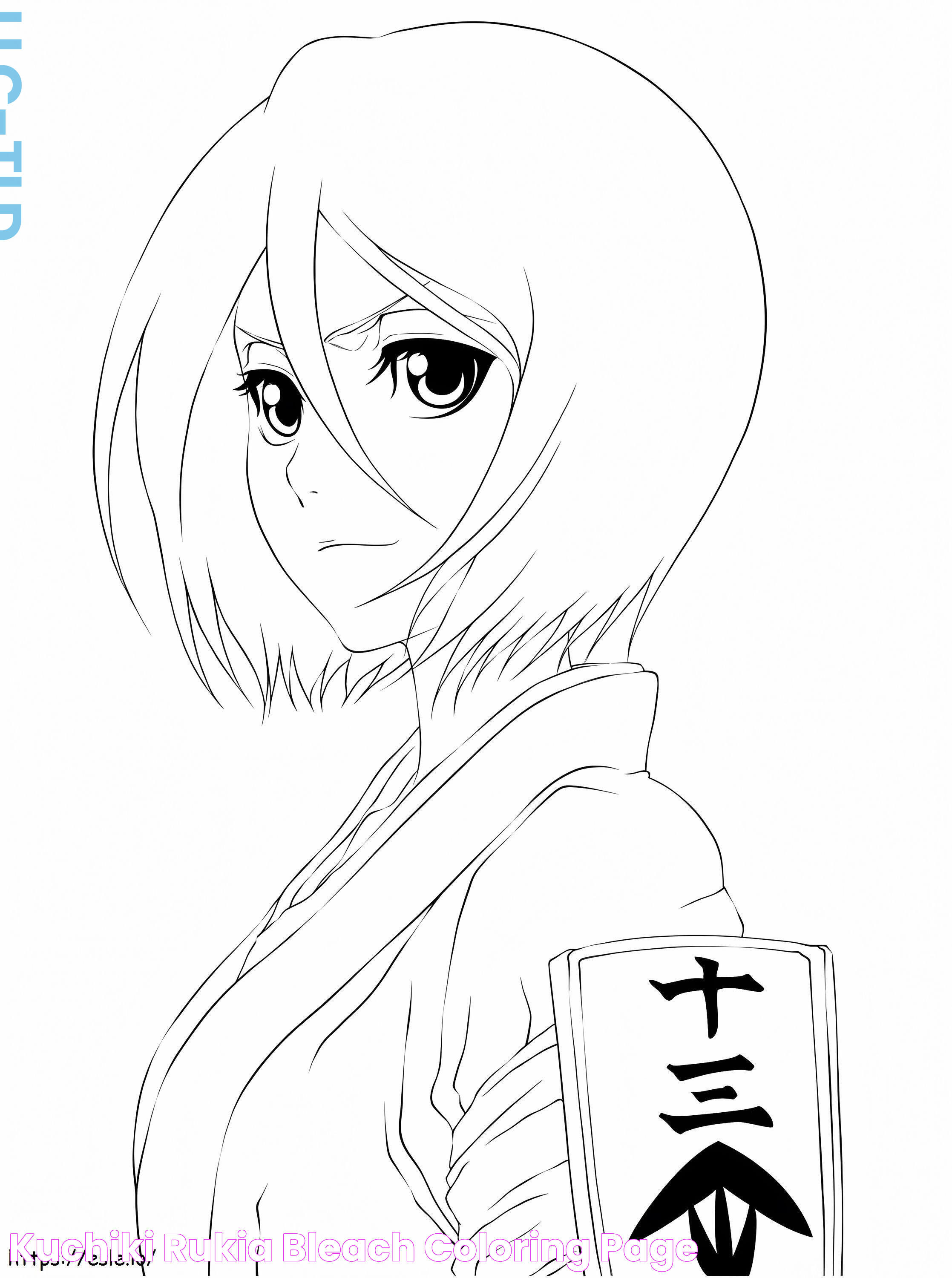 Kuchiki Rukia Bleach coloring page