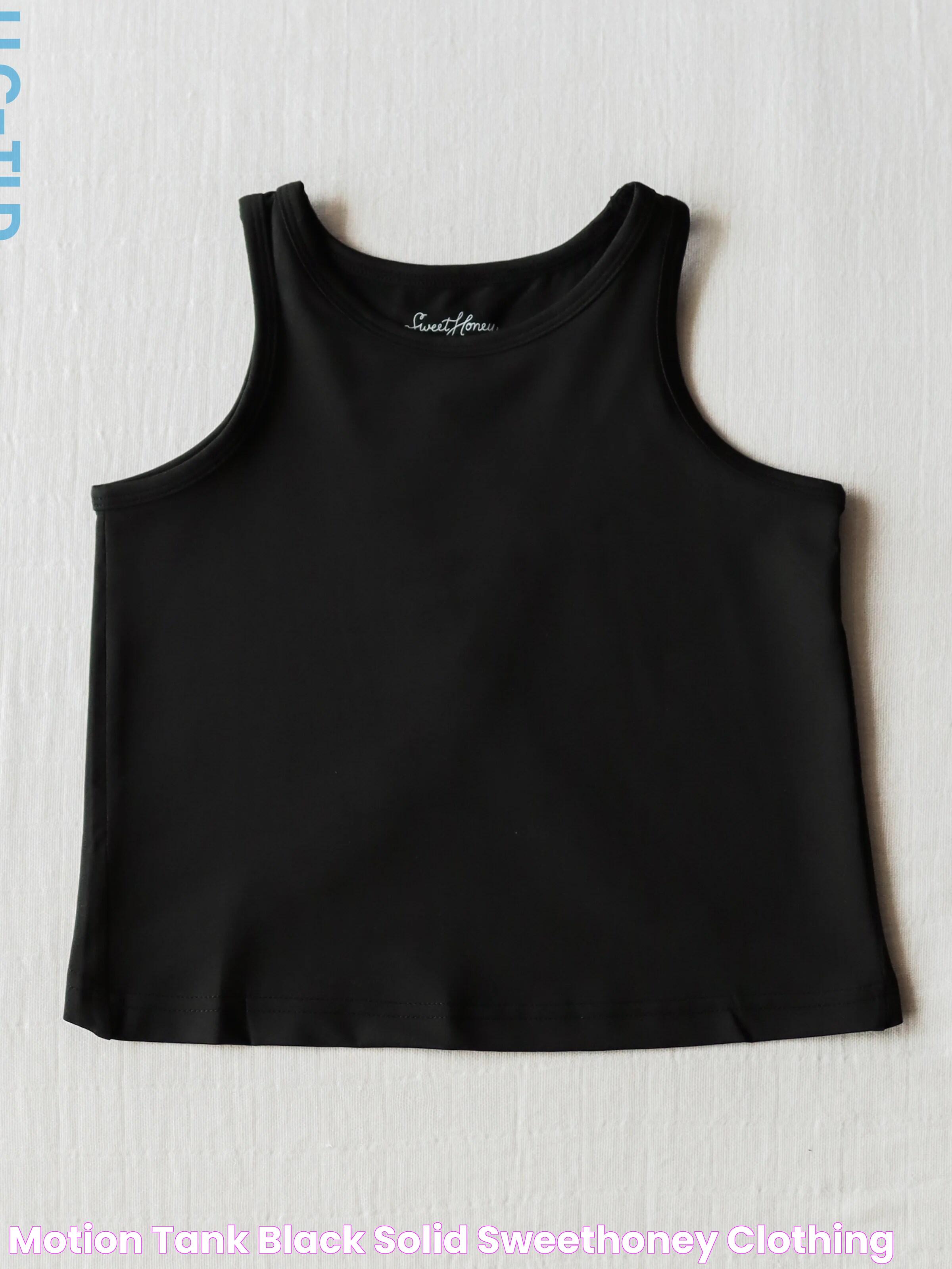 Motion Tank Black Solid SweetHoney Clothing