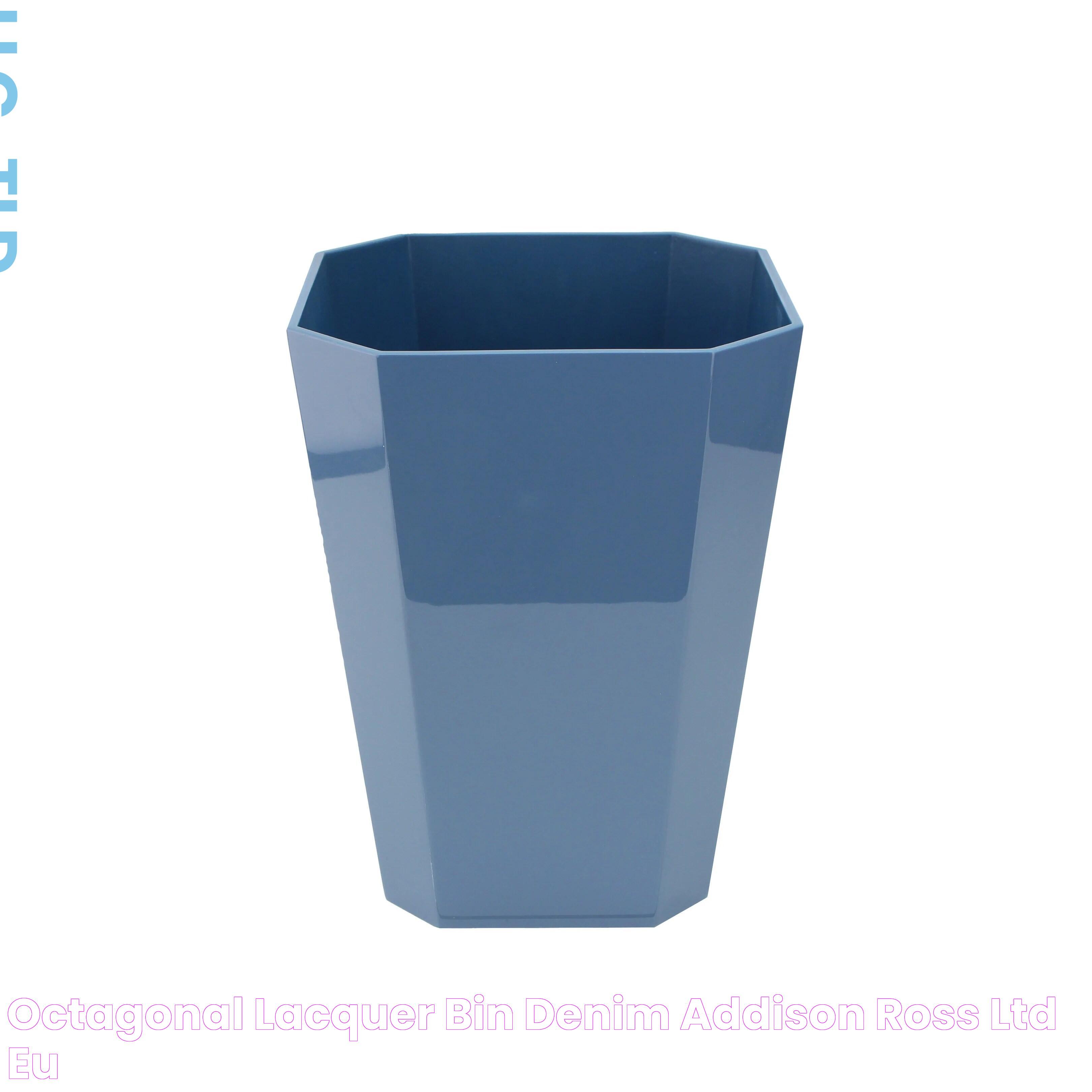 Octagonal Lacquer Bin Denim Addison Ross Ltd EU