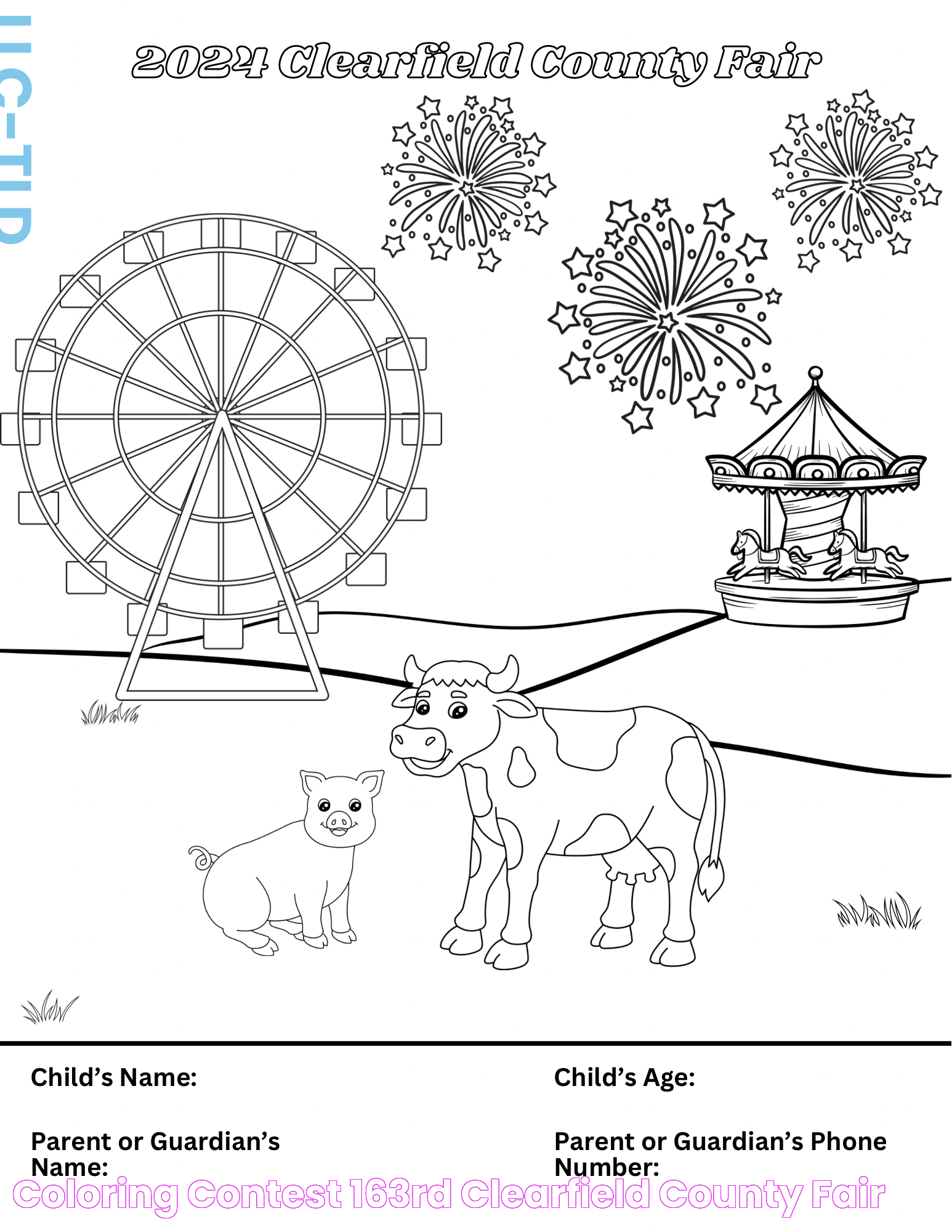 Coloring Contest 163rd Clearfield County Fair