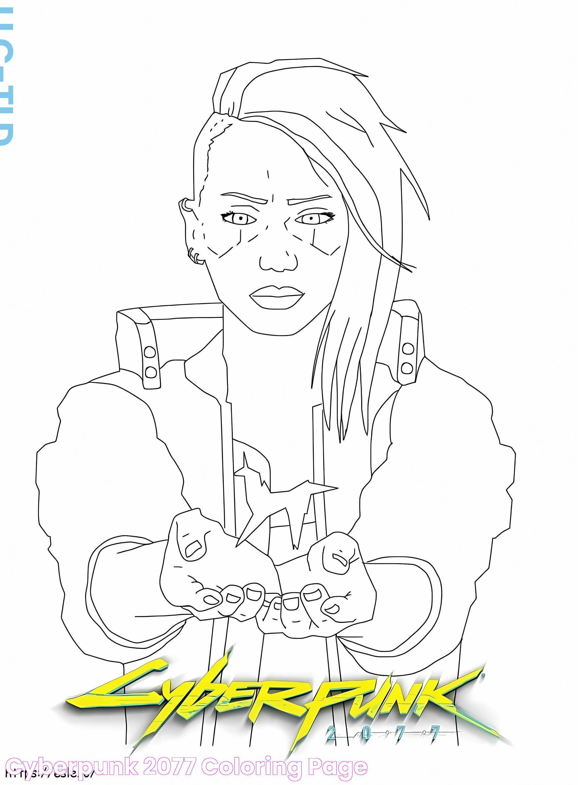 Cyberpunk 2077 coloring page