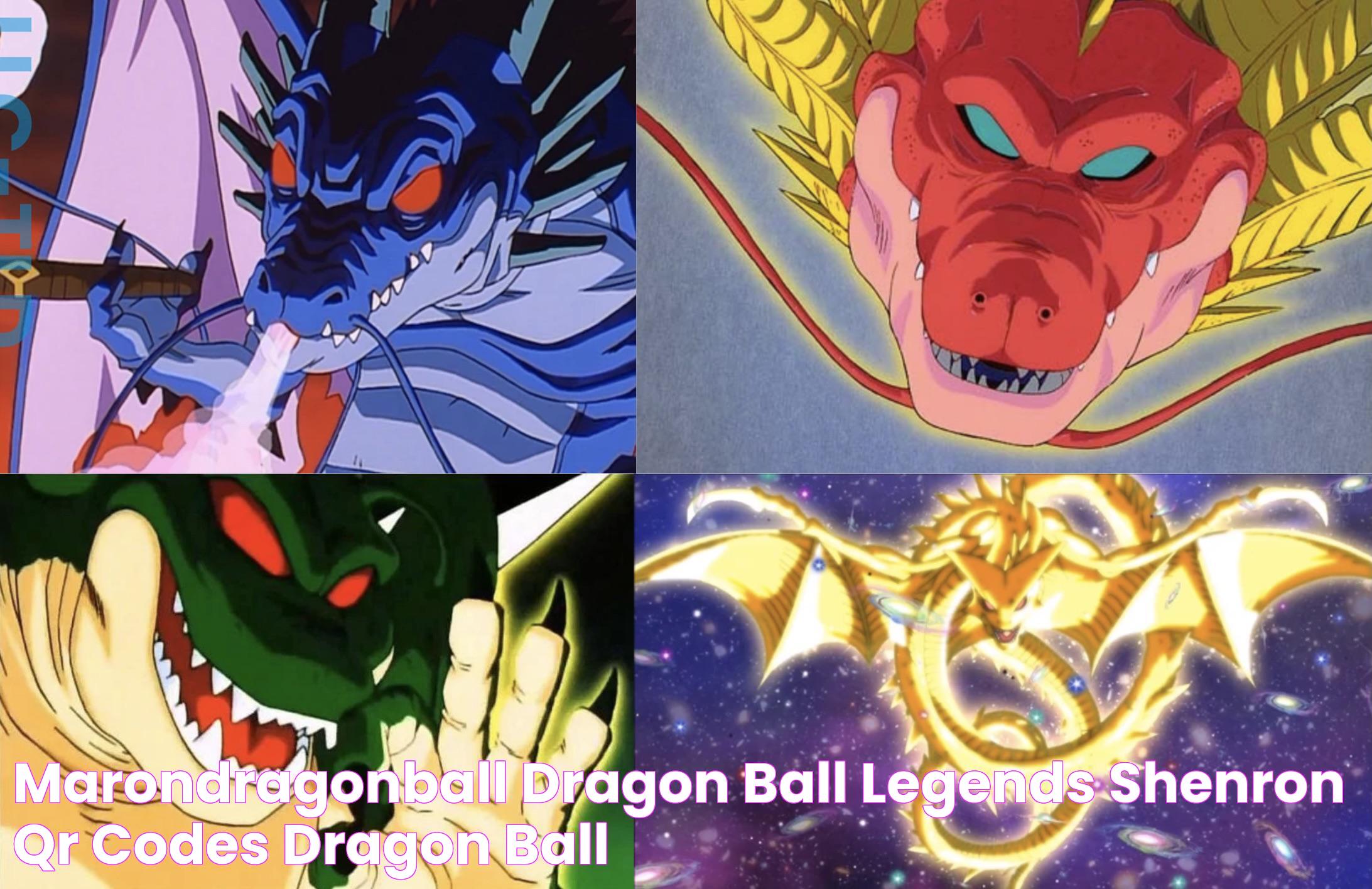 Marondragonball Dragon Ball Legends Shenron Qr Codes Dragon Ball